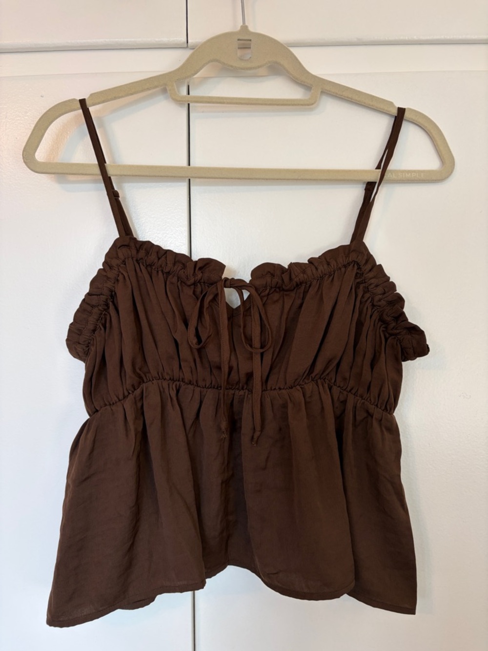 American Eagle Brown Tie-Front Cami Tank